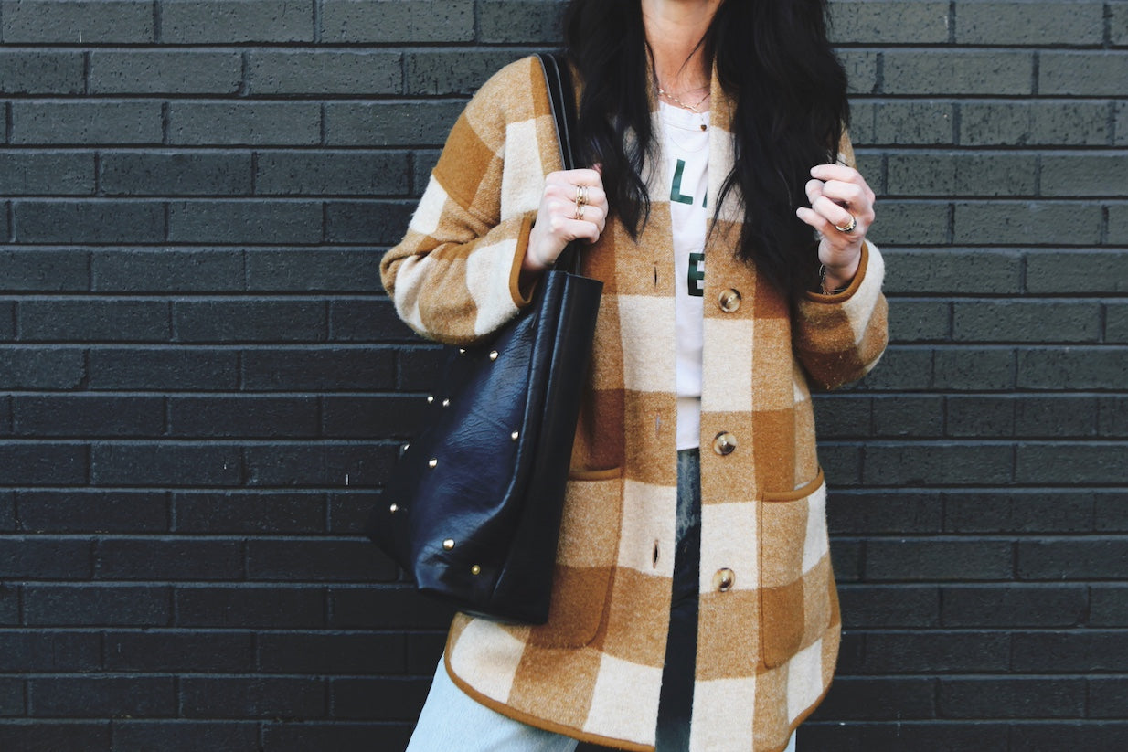 the heirloom tote with studs