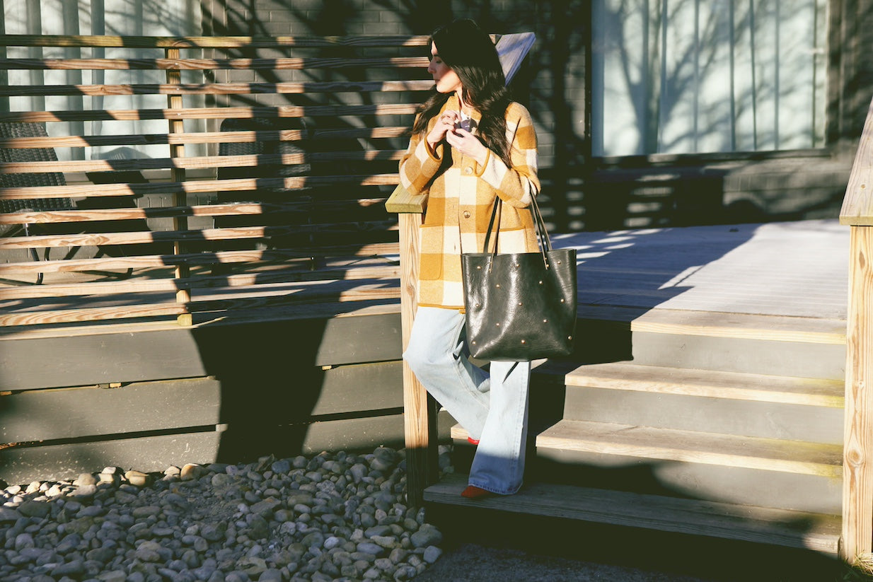 the heirloom tote with studs