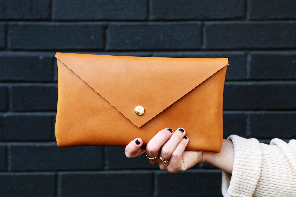 Envelope Clutch - Brown