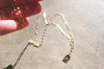 14k gold filled all yours necklace, paperclip chain + mini tags