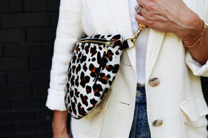 the sling, leopard hair on hide